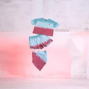 Mighty Fine Light Blue and Pink Tie Dye Three Piece Set NWOT Size XL